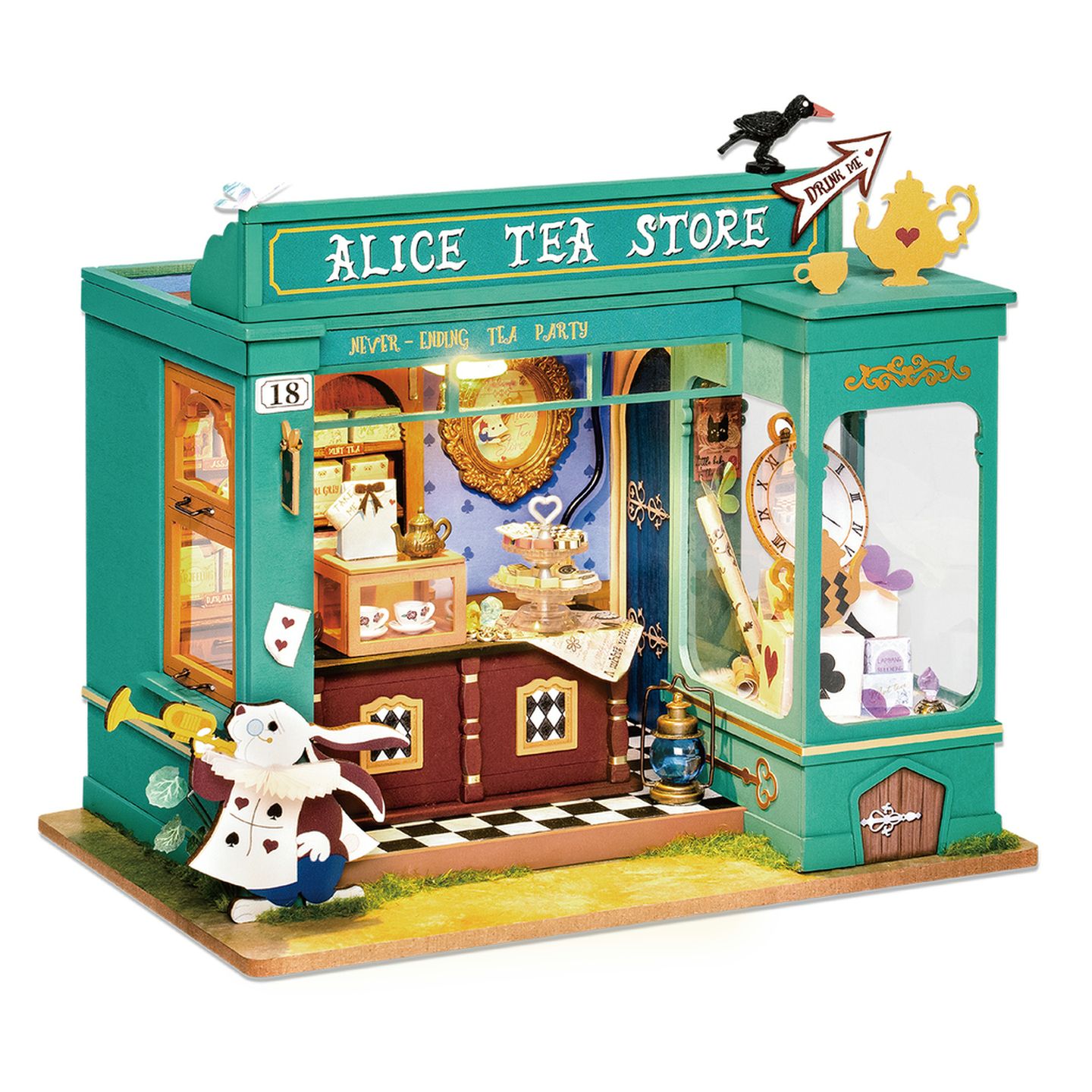 ROKR Alices Tea Store DIY Miniature House Kit