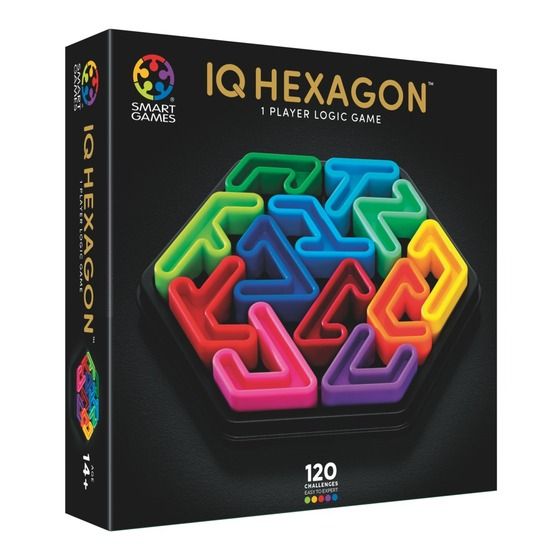 Smart Games IQ Deluxe Hexagon | 120-Piece Solo Logic Puzzle Game