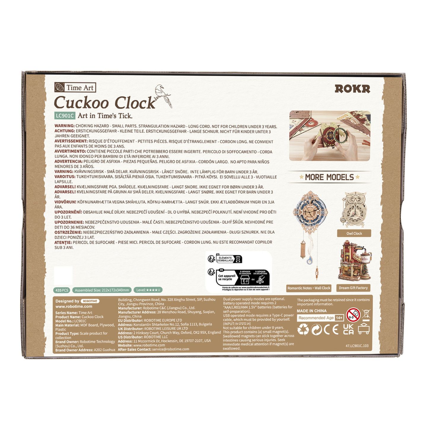 ROKR Cuckoo Clock Construction Kit