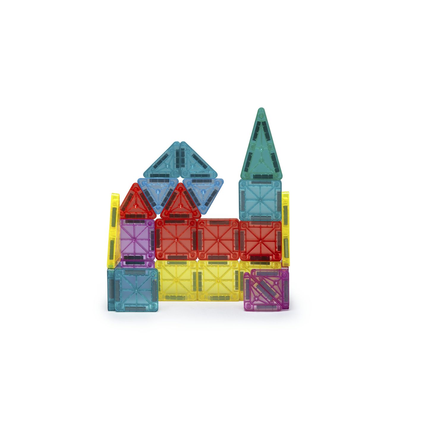24 Piece Mini Magnetic Tile Travel Set