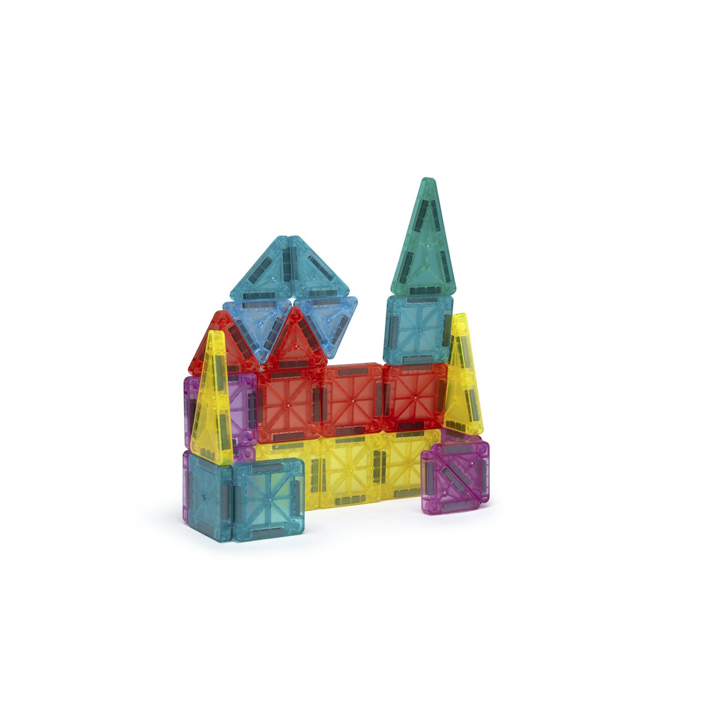 24 Piece Mini Magnetic Tile Travel Set