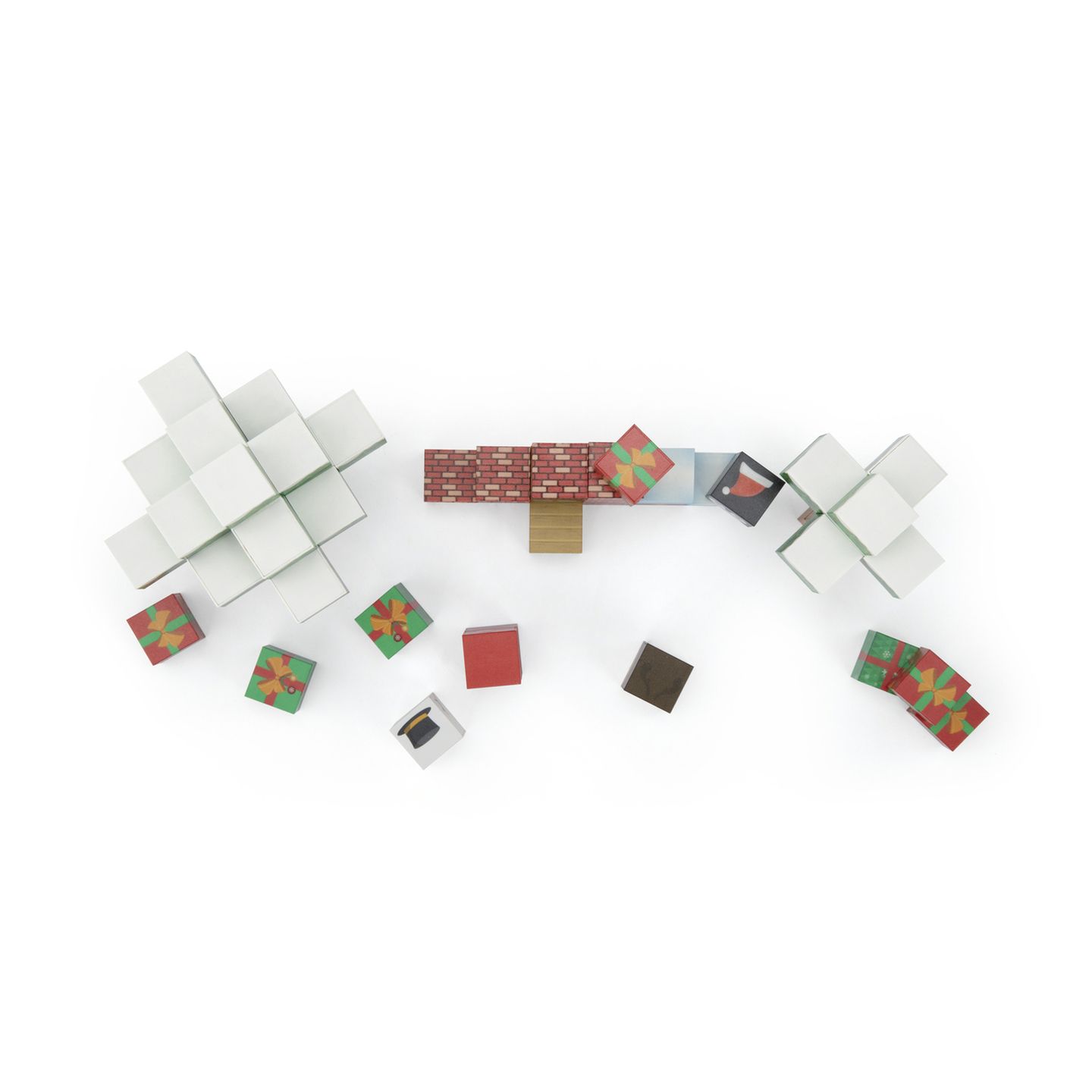 56 Piece Christmas Themed Magnetic Building Blocks