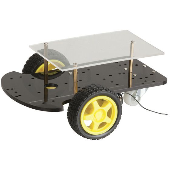 2WD Motor Chassis Robotics Kit – Pre-Drilled Plates, 5–10VDC | Arduino Ready