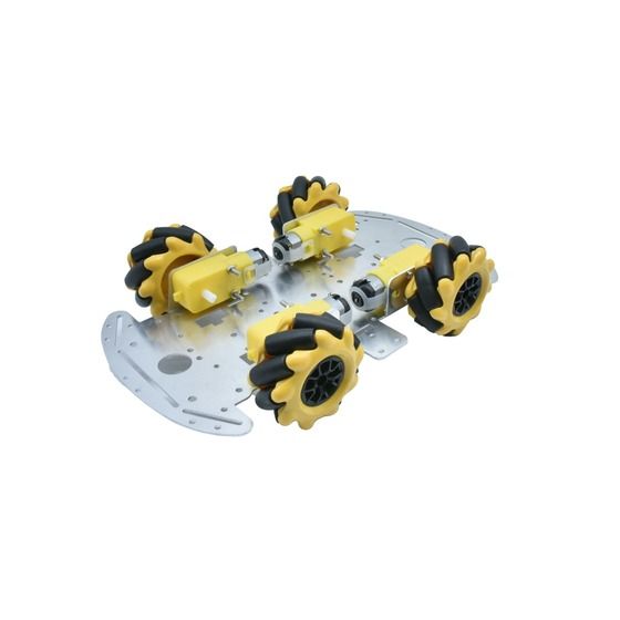 4 Mecanum Wheel Chassis Kit – 5–10VDC, Pre-Drilled Plates | Arduino & Raspberry Pi