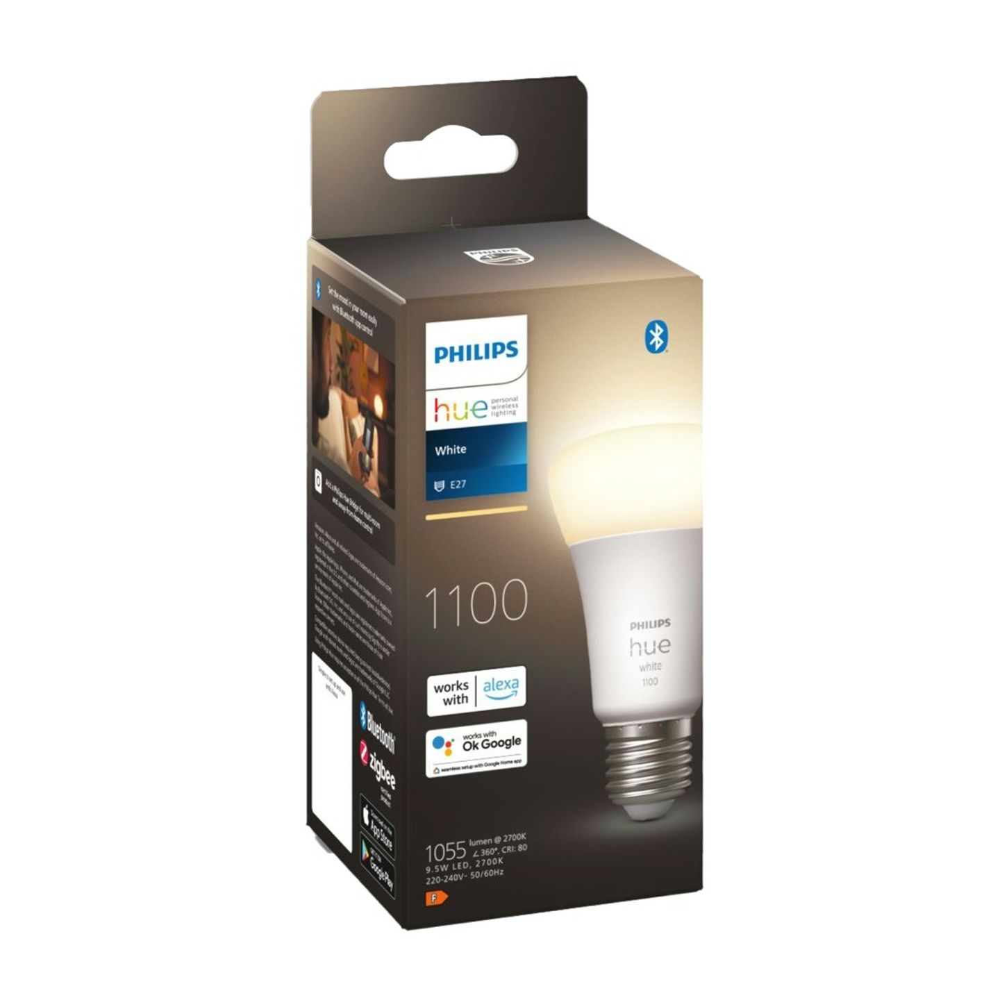 Philips Hue Dimmable 75W Bulb A60 E27 Bluetooth White 