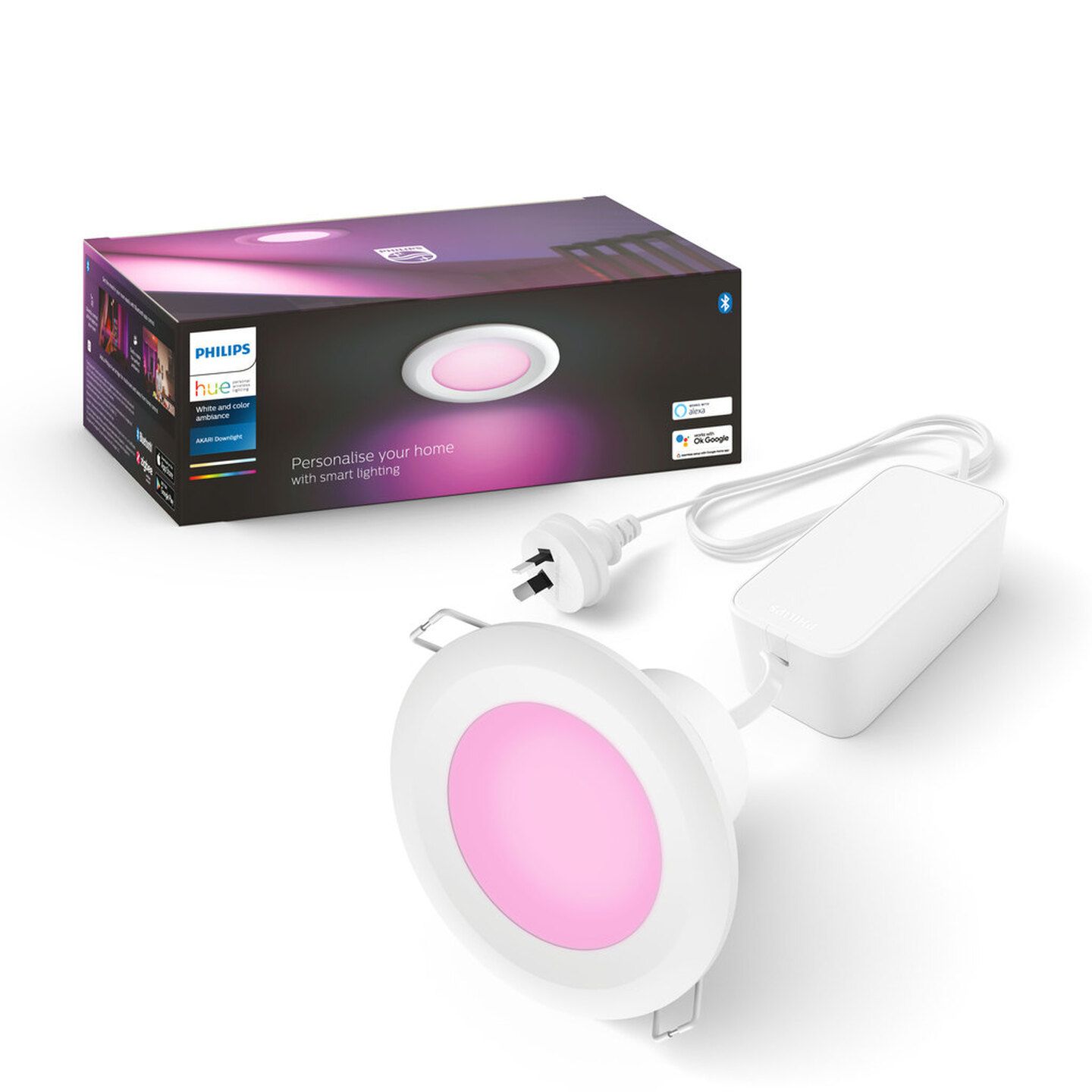 Philips Hue Dimmable Downlight with Bluetooth White/Colour