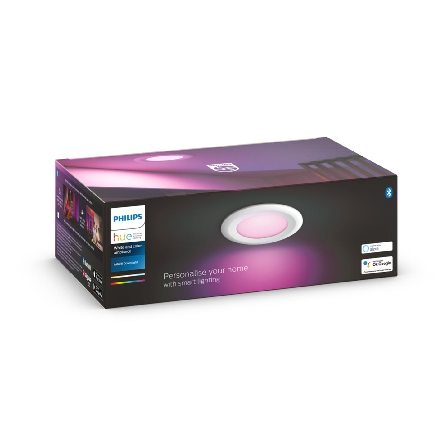 Philips Hue Dimmable Downlight with Bluetooth White/Colour