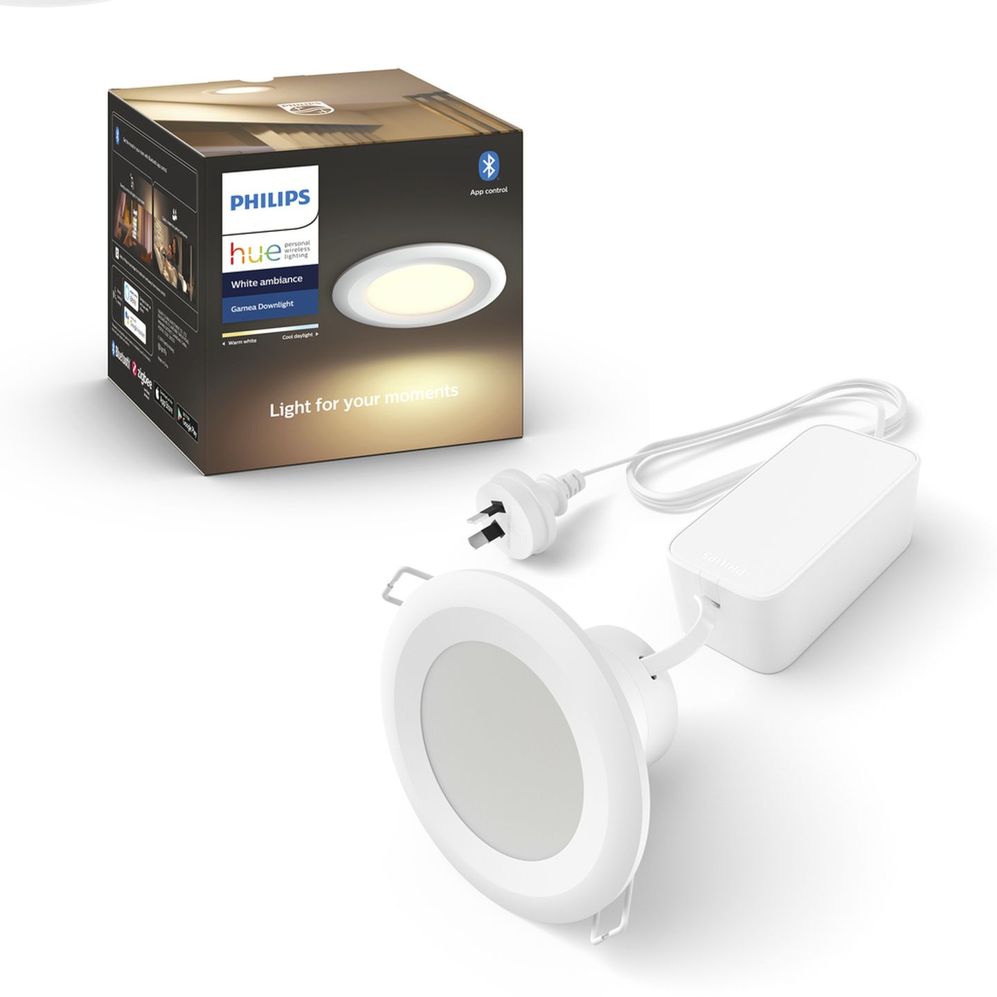 Philips Hue Dimmable Downlight with Bluetooth White 