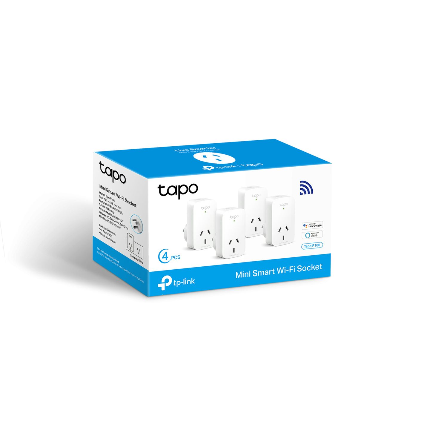 TP-LINK P100 Smart Plug WIFI 4 Pack