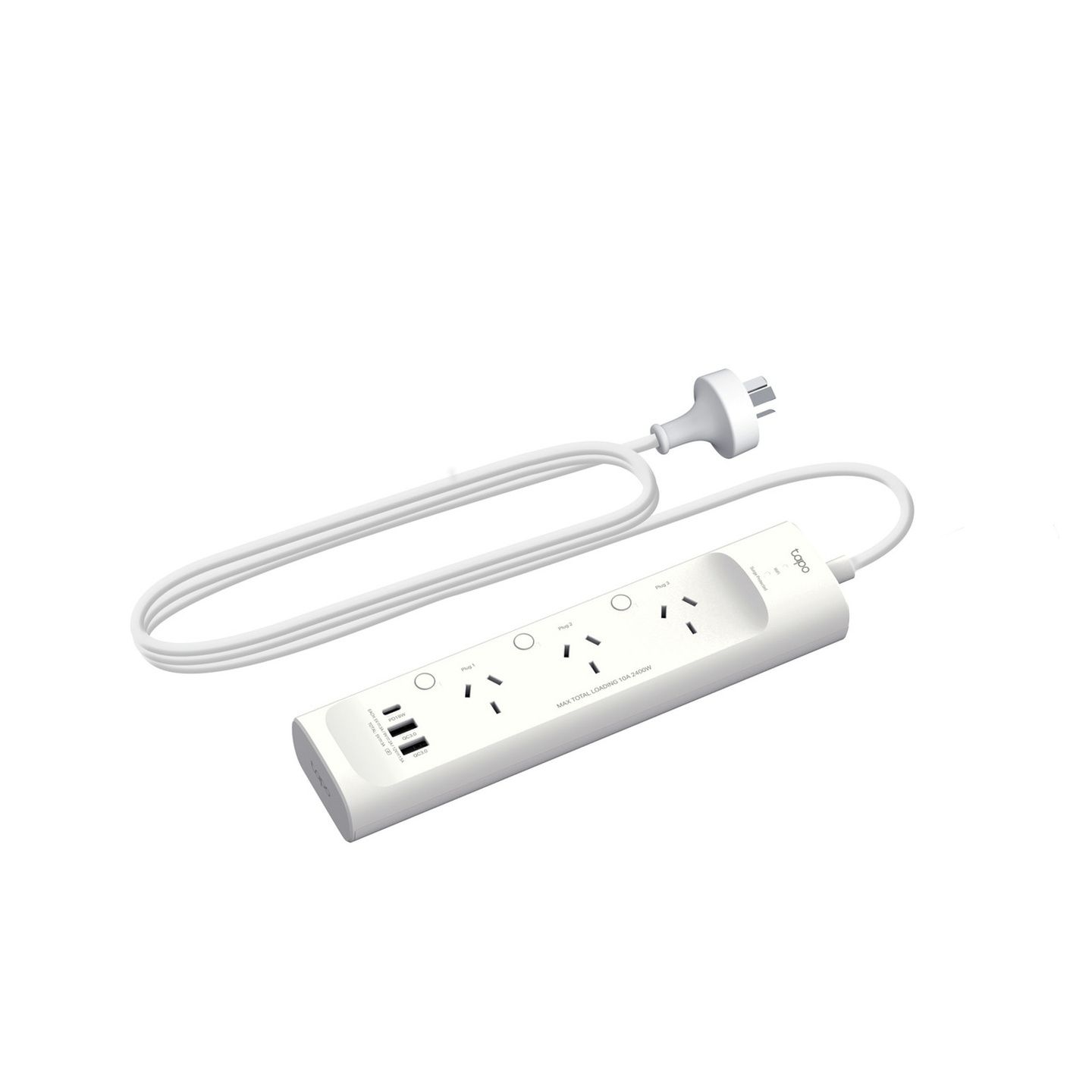 TP-LINK Smart Power Board 3 AC Sockets with 2 x USB A and 1 x USB C  Bluetooth with 1.5 Metre Lead 