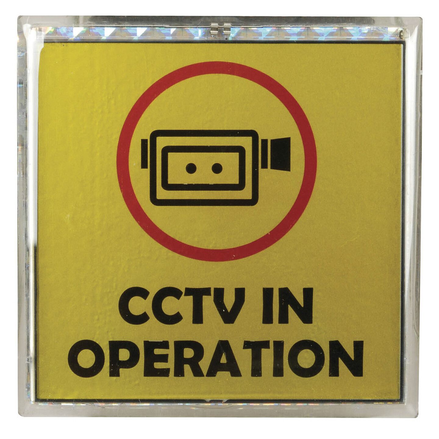 Solar CCTV Warning Sign