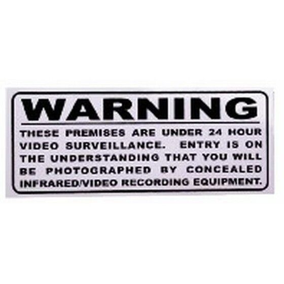 Jaycar Outside Surveillance Warning Sticker – Silver | LA5107