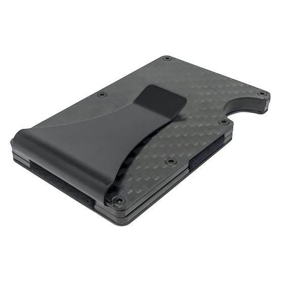 Jaycar Carbon Fibre & Aluminium Card Holder with RFID Blocker – Slimline Wallet for Up to 15 Cards