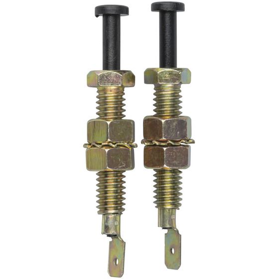 Jaycar Adjustable Metal Tamper Pin Switch – Nickel Plated, Pack of 2 (LE8776)