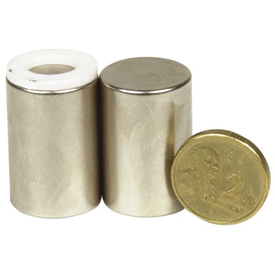 Large Rare Earth Magnets N35 Nickel Plated – Sold as a Pair | Jaycar