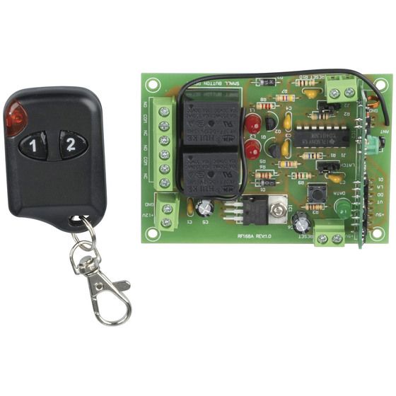 12 VOLT TWO WAY REMOTE CONTROL RELAY CONTROLLER BOARD