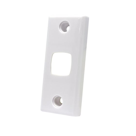 Jaycar Mini Wall Plate – Architrave Style, White (LT3030)