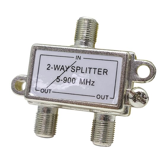 Jaycar 2-Way TV Splitter with Power Pass – F Connectors, Die Cast