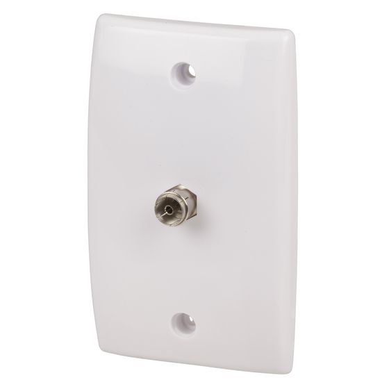 FLUSHMOUNT 75 OHM TV WALL SOCKET WITH F-REAR CONNECTION
