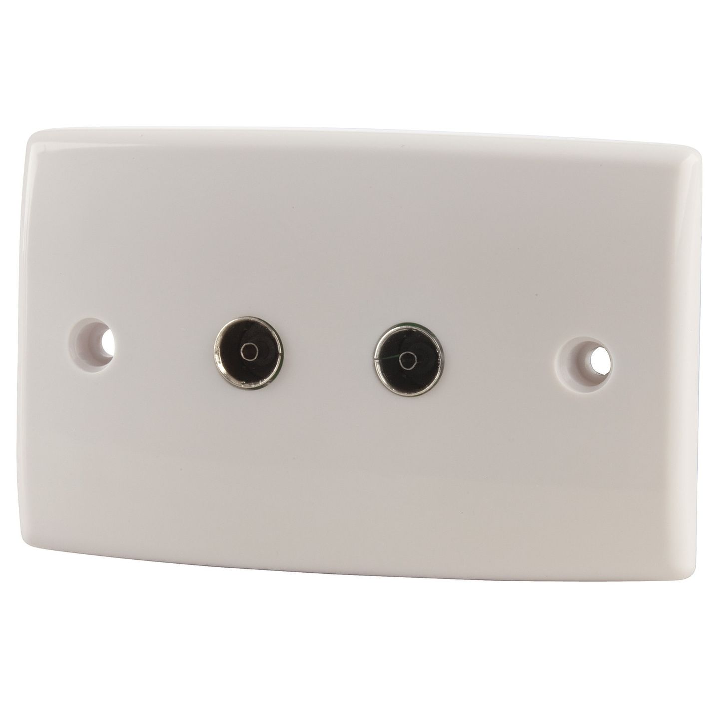 PAL 2 Socket Wallplate - TV and FM