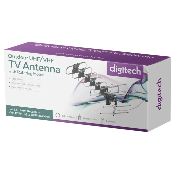 Outdoor UHF/VHF TV Antenna with Rotating Motor Jaycar New Zealand