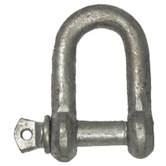 DEE SHACKLES - GALVANISED - 8MM ABSOLUTE MAX BREAKING STRAIN 600KG