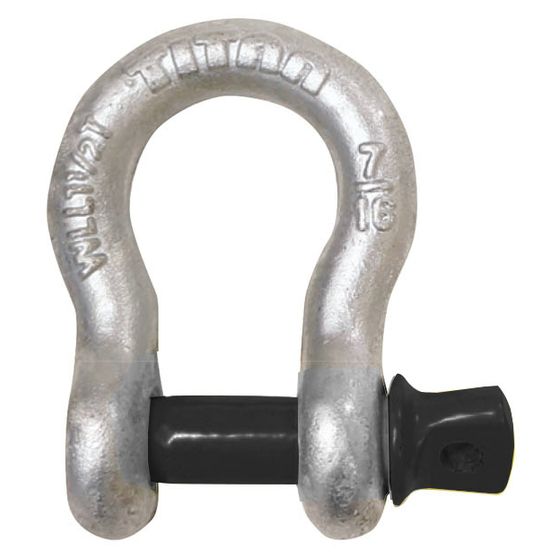 Canada Metal Titan™ 10mm High-Strength Bow Shackle – 2 Tonne WLL, Hot-Dip Galvanised (Black Pin)