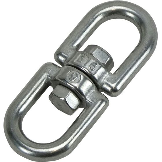 Jaycar 8mm Eye-Type Anchor Swivel – 316 Stainless Steel – 2500kg Max Working Load