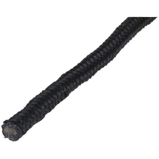Jaycar Black Polypropylene Mooring Dock Line 10mm x 7m – Floats, Soft on Hands, 1,650kg Breaking Load