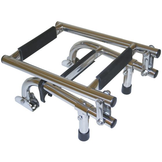 Jaycar Transom Mount Ladder – One Fold, 3 Steps, 640mm Extended