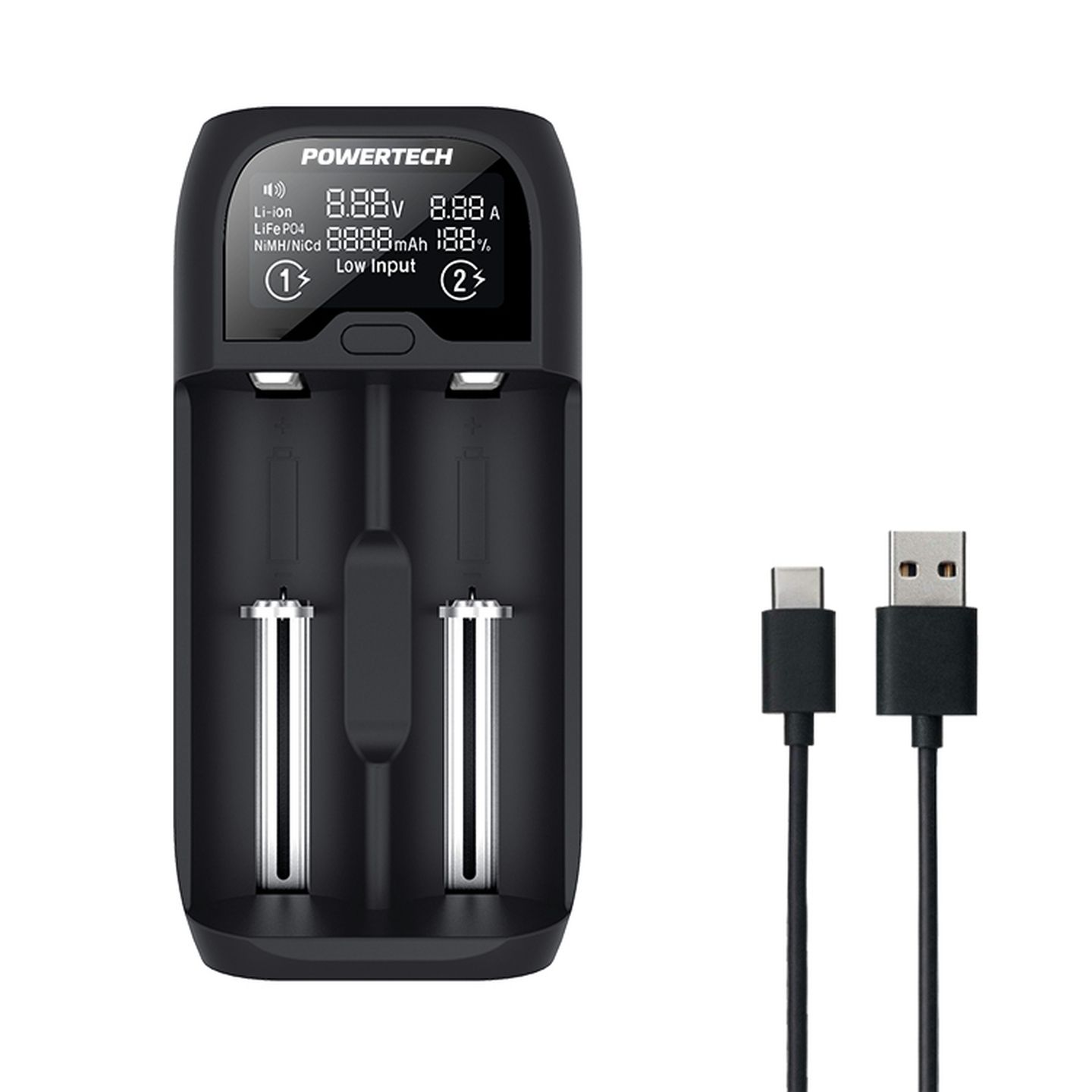 2-Channel Universal Fast Charger with LCD