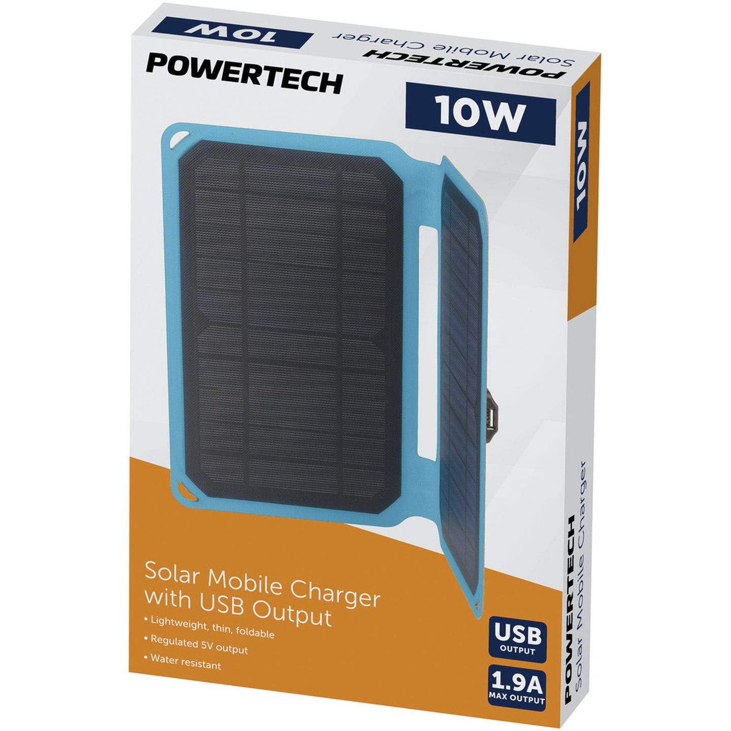 10W Solar Mobile Charger with USB Output with 1M Cable