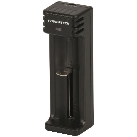 Single-Channel Li-Ion Battery Charger – USB Portable, 18650 to 26650