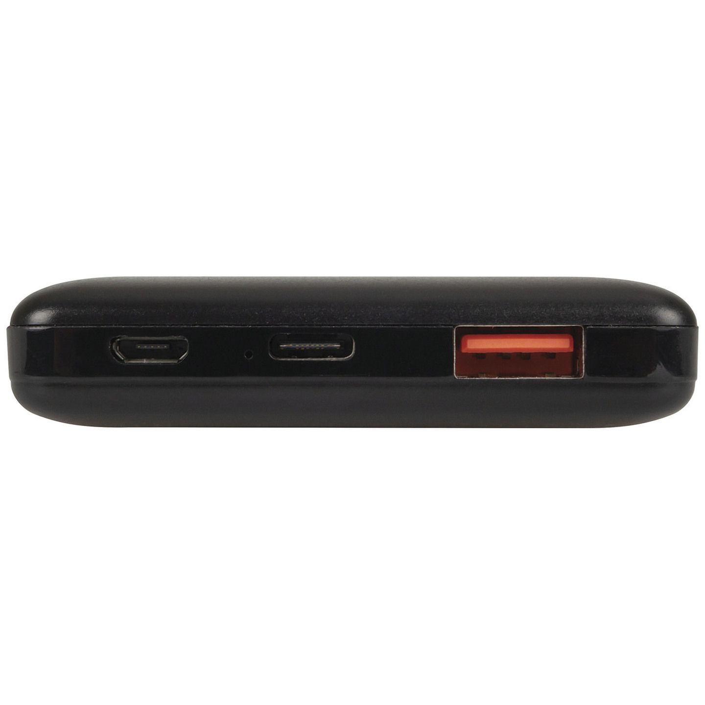 Powertech 10000mAh Power Bank with USB-C and USB-A Ports in Black