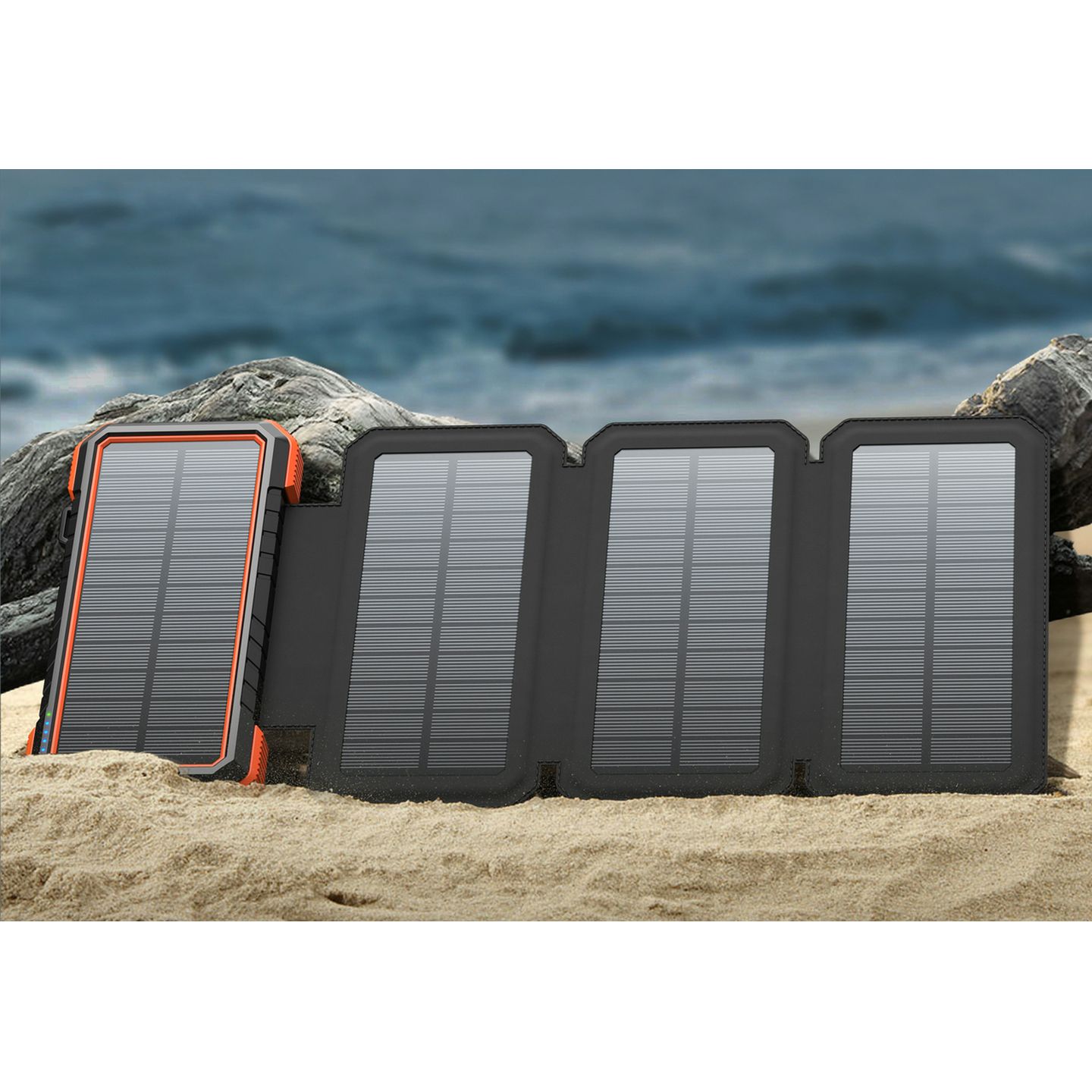 20000mAh Water Resistant Power Bank with Solar Recharging