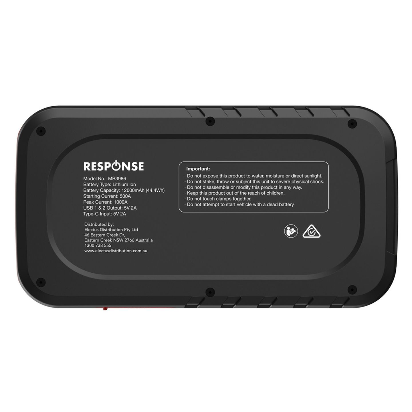 12V 1000A Jump Starter and Powerbank 12000mAH
