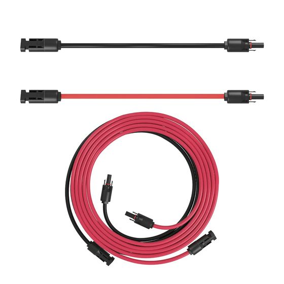 Bluetti PV MC4 Extension Cable Set – 5m Red & Black (Separate Leads)