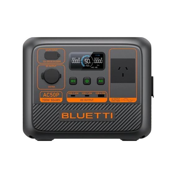 BLUETTI AC50P 700W Portable Power Station – 504Wh Battery for Outages & On-Site Work