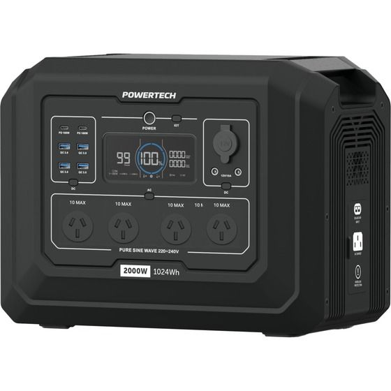 Powertech S1 2000W Portable Power Station – 1024Wh Battery with App Control & Expandable Capacity