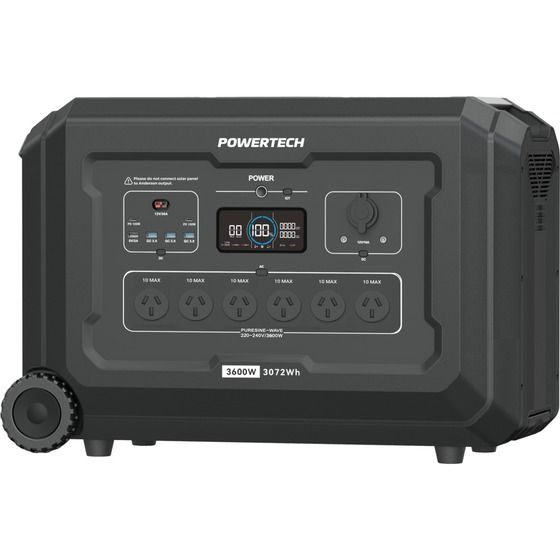 Powertech S3 3600W Portable Power Station – 3072Wh Battery with UPS Function for Zero-Downtime Power