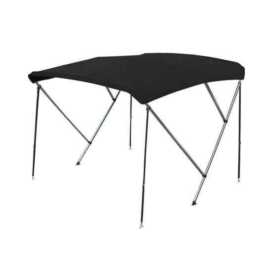 Boat Bimini Canopy – 3 Bow, Fits 1.7–1.9 m Beam, Black, 2.2 m Length