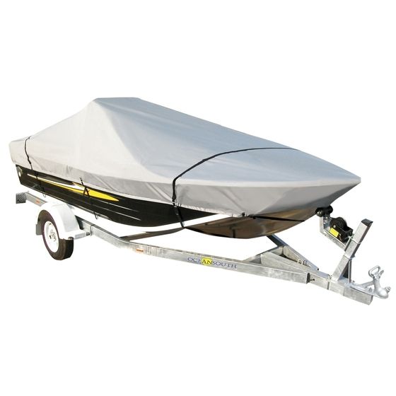 Jaycar Side Console Boat Cover – 4.5–4.7m | Tinnie & Clinker, Grey, Tie-Downs Included
