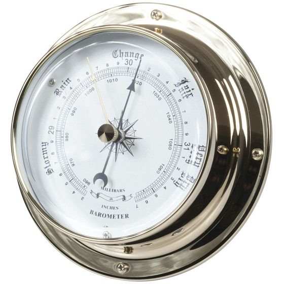 BRASS BAROMETER 120 X 37MM