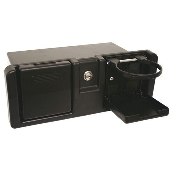 Jaycar Glove Box Organiser with Drink Holders – ABS, Lockable, 340 x 130 x 195mm