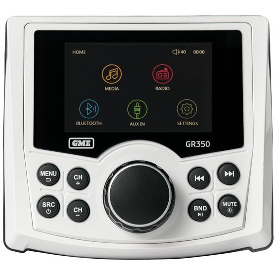 GME AM/FM MARINE STEREO WITH BLUETOOTH, USB AND AUX INPUT GR350BTW