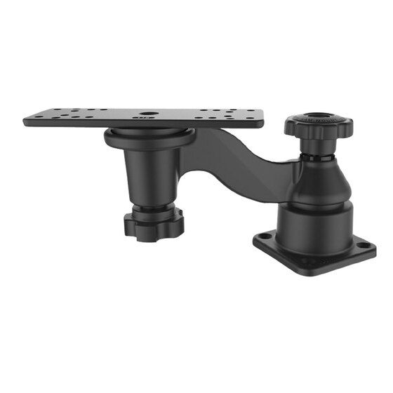 RAM Swing Arm Horizontal Mount Base for Electronics | 6in Arm, 360° Pivots, Marine Grade Aluminium