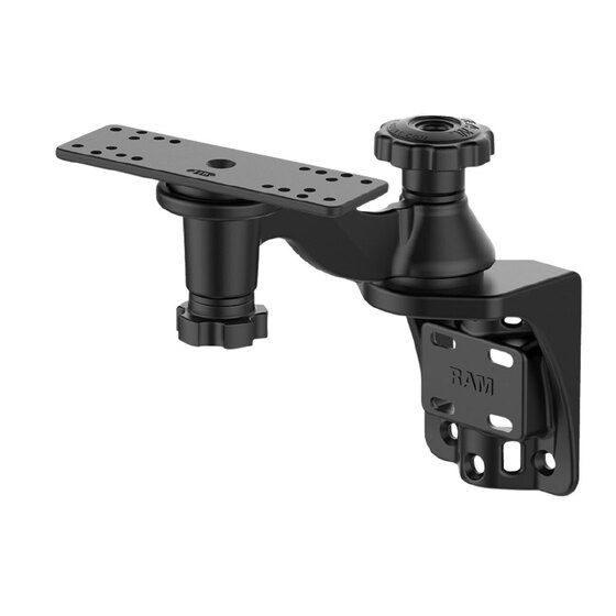 RAM Swing Arm Vertical Mount Base for Electronics | 152mm Arm, 360° Pivots, Full Rotation