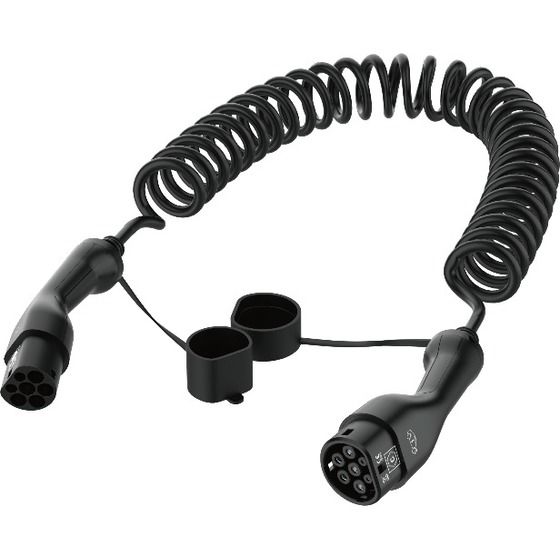 TYPE 2 TYPE 2 COILED AC EV CHARGING CABLE 7M 22KW