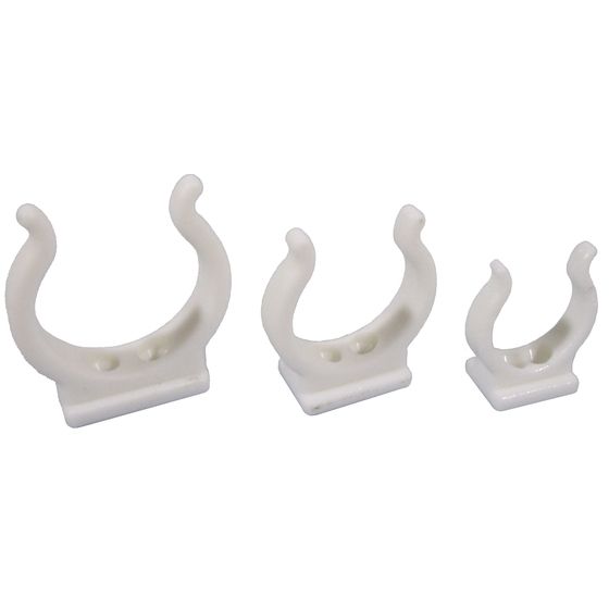 Tube Holder 38mm White – Firm-Grip Mount for Pipes & Balustrading (2× #6 Screws)