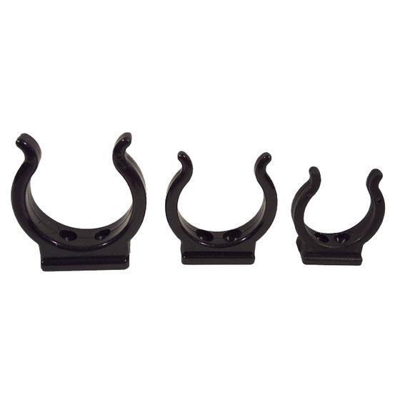 Tube Holder 38mm Black – Firm-Grip Mount for Pipes & Balustrading (2× #6 Screws)